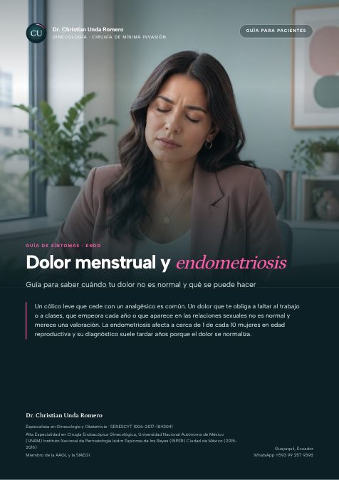 Portada de la guía Dolor menstrual y endometriosis