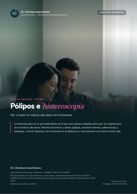 Portada de la guía Pólipos e histeroscopia