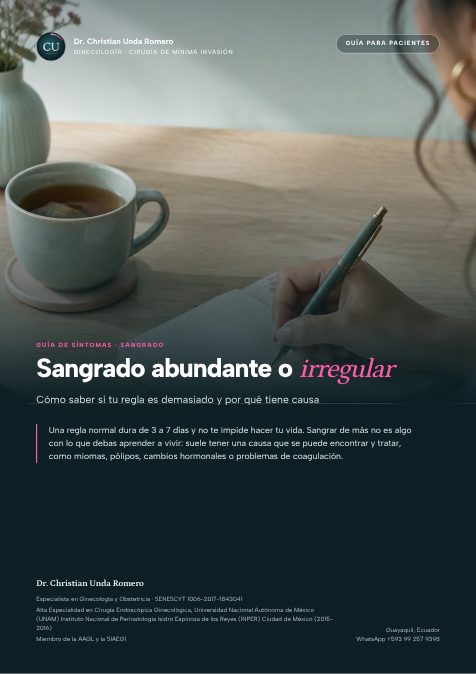 Portada de la guía Sangrado abundante o irregular